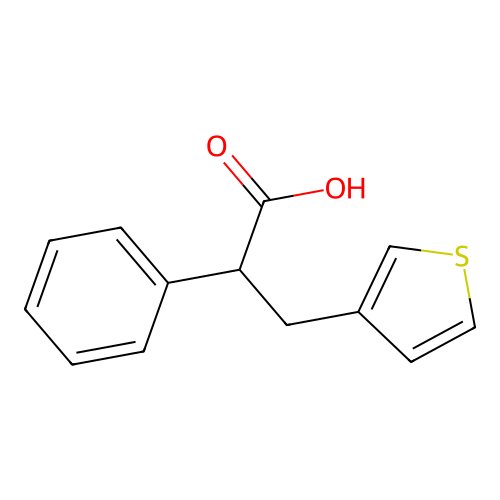 2-Phenyl-3-(3-thienyl)propanoic acid structure