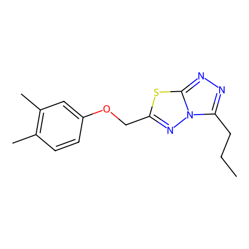 6-[(3,4-Dimethylphenoxy)methyl]-3-propyl[1,2,4]triazolo[3,4-b][1,3,4]thiadiazole structure