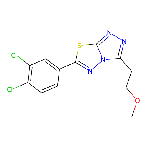 C12H10Cl2N4OS structure