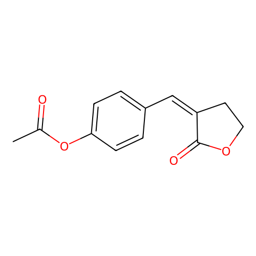 [4-[(2-Oxooxolan-3-ylidene)methyl]phenyl] acetate structure