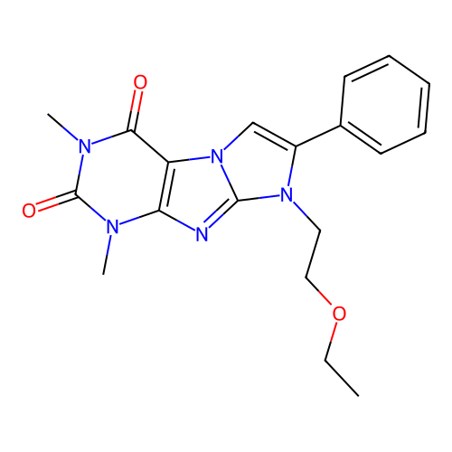 6-(2-Ethoxyethyl)-2,4-dimethyl-7-phenylpurino[7,8-a]imidazole-1,3-dione structure
