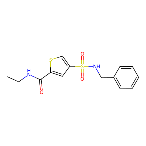4-(benzylsulfamoyl)-N-ethylthiophene-2-carboxamide structure