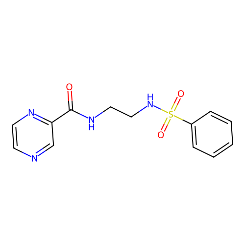 N-{2-[(phenylsulfonyl)amino]ethyl}pyrazine-2-carboxamide structure