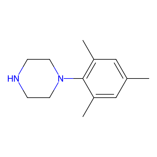 1-(2,4,6-Trimethylphenyl)piperazine structure