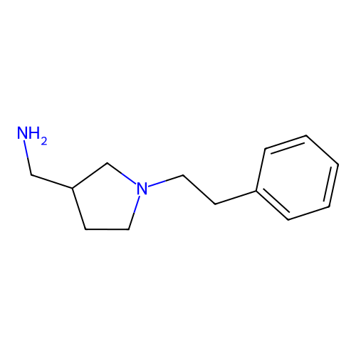 [1-(2-Phenylethyl)pyrrolidin-3-yl]methanamine structure