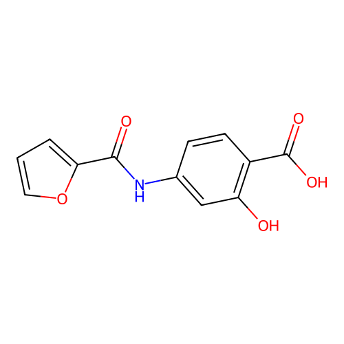4-(2-Furoylamino)-2-hydroxybenzoic acid structure