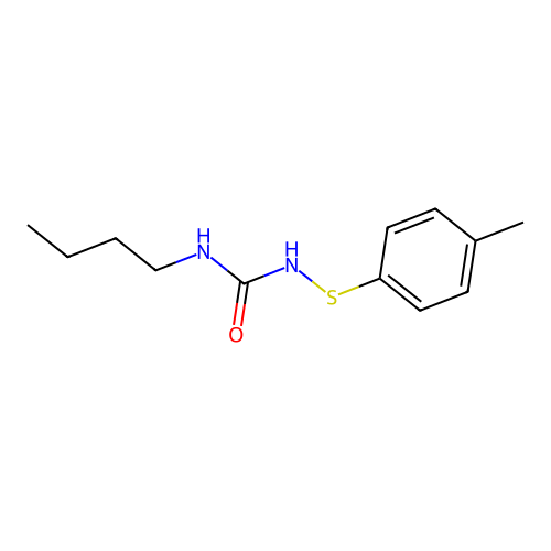 Urea, 1-butyl-3-(p-tolylthio)- structure