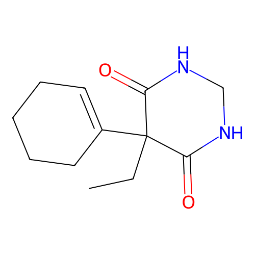 5-(1-Cyclohexenyl)-5-ethyldihydro-4,6(1H,5H)-pyrimidinedione structure