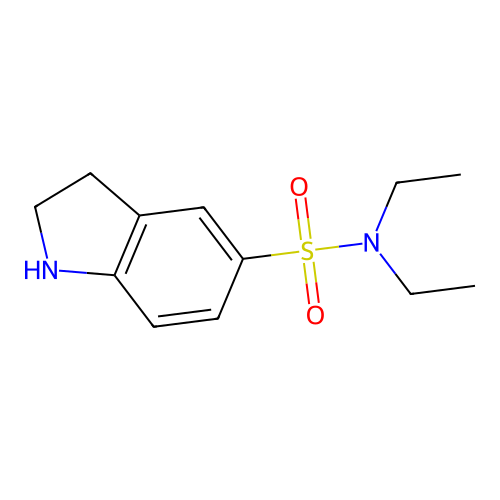 N,N-diethyl-2,3-dihydro-1H-indole-5-sulfonamide structure