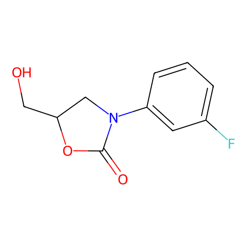 2-Oxazolidinone, 3-(m-fluorophenyl)-5-hydroxymethyl- structure
