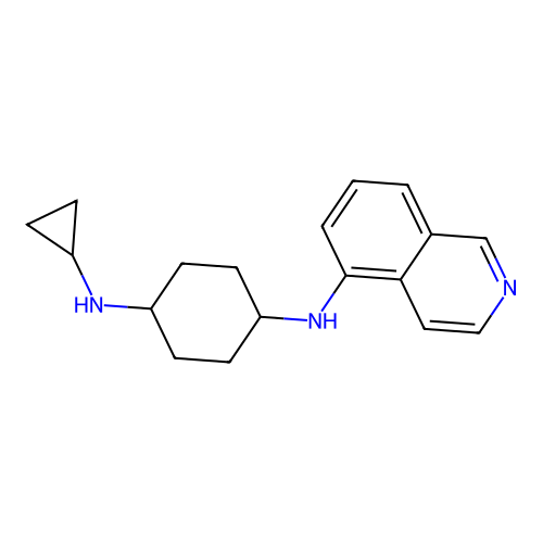 N1-cyclopropyl-N4-(5-isoquinolyl)-1,4-cyclohexanediamine structure