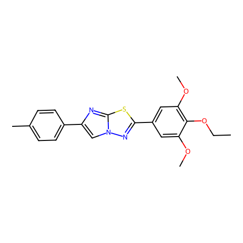 Imidazo(2,1-b)-1,3,4-thiadiazole, 2-(3,5-dimethoxy-4-ethoxyphenyl)-6-(4-methylphenyl)- structure