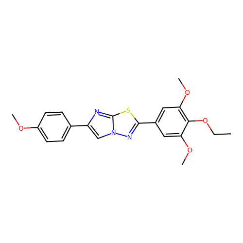 Imidazo(2,1-b)-1,3,4-thiadiazole, 2-(3,5-dimethoxy-4-ethoxyphenyl)-6-(p-methoxyphenyl)- structure
