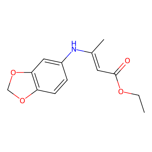 2-Butenoic acid, 3-(1,3-benzodioxol-5-ylamino)-, ethyl ester structure