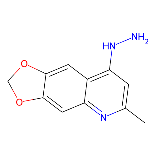 8-Hydrazinyl-6-methyl-2H-[1,3]dioxolo[4,5-g]quinoline structure