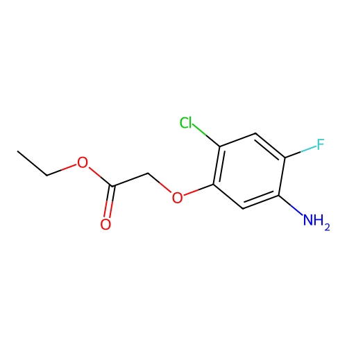 Ethyl 2-(5-amino-2-chloro-4-fluorophenoxy)acetate structure