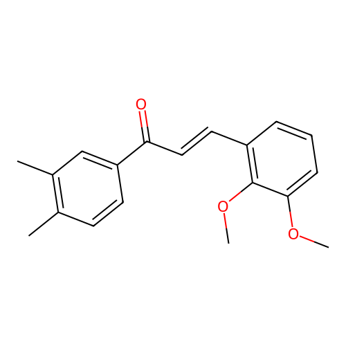 (E)-3-(2,3-dimethoxyphenyl)-1-(3,4-dimethylphenyl)prop-2-en-1-one structure