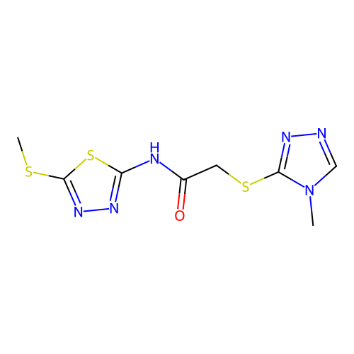 C8H10N6OS3 structure