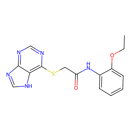 N-(2-ethoxyphenyl)-2-(7H-purin-6-ylsulfanyl)acetamide structure