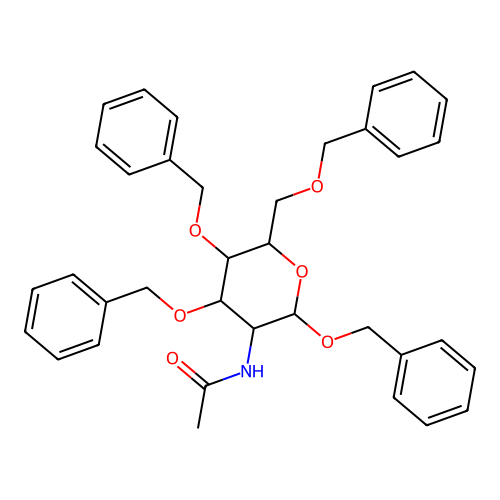 Galactose, 2-acetamido-2-deoxy-1,3,4,6-tetrabenzyl- structure