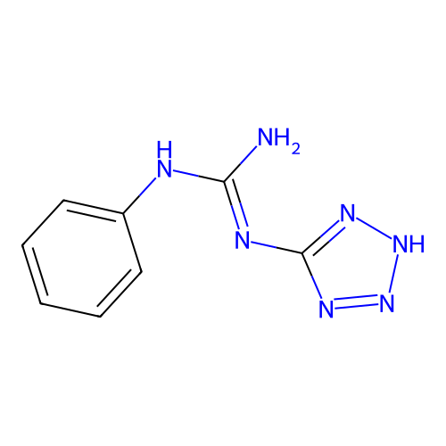 1-phenyl-2-(2H-tetrazol-5-yl)guanidine structure