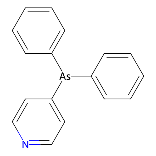 Pyridine, 4-(diphenylarsino)- structure