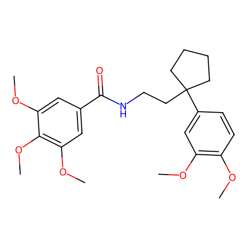 N-(2-(1-(3,4-dimethoxyphenyl)cyclopentyl)ethyl)-3,4,5-trimethoxybenzamide structure