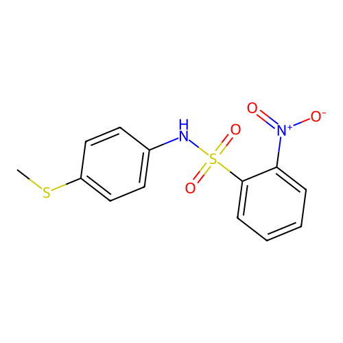 N-(4-methylsulfanylphenyl)-2-nitrobenzenesulfonamide structure