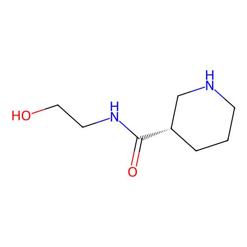 (3S)-N-(2-hydroxyethyl)piperidine-3-carboxamide structure