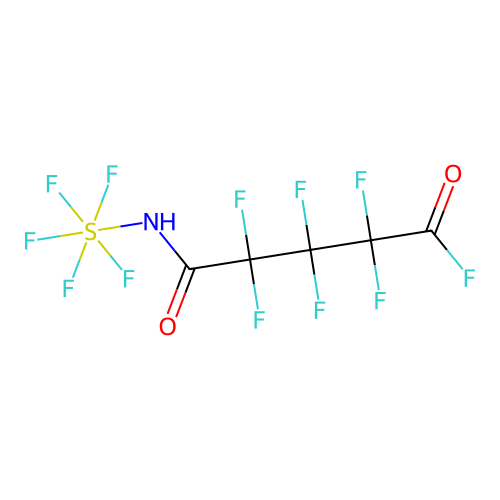 [2,2,3,3,4,4-Hexafluoro-4-(fluoroformyl)butyramido]sulfur pentafluoride structure