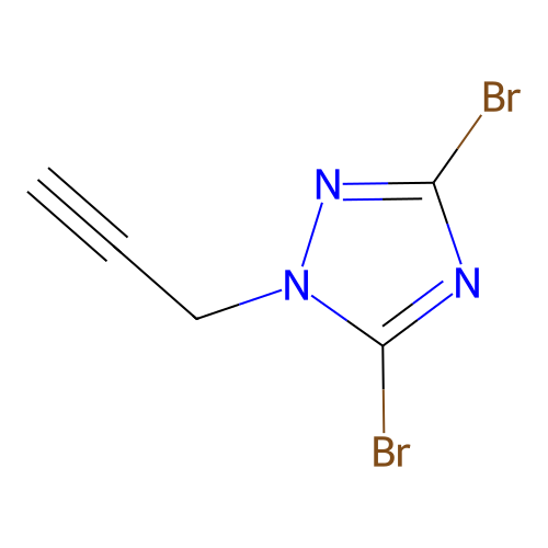 3,5-Dibromo-1-prop-2-ynyl-1,2,4-triazole structure