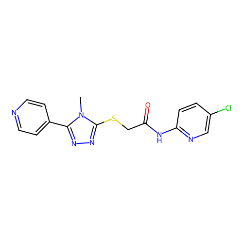 N-(5-chloropyridin-2-yl)-2-((4-methyl-5-(pyridin-4-yl)-4H-1,2,4-triazol-3-yl)thio)acetamide structure