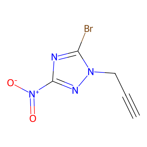 5-Bromo-3-nitro-1-prop-2-ynyl-1,2,4-triazole structure