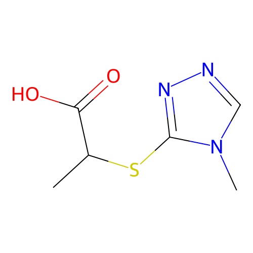 2-[(4-methyl-4H-1,2,4-triazol-3-yl)sulfanyl]propanoic acid structure