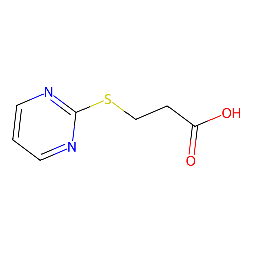 3-(Pyrimidin-2-ylsulfanyl)propanoic acid structure