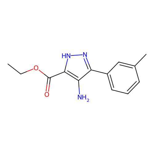Ethyl 4-amino-5-(3-methylphenyl)-1H-pyrazole-3-carboxylate structure