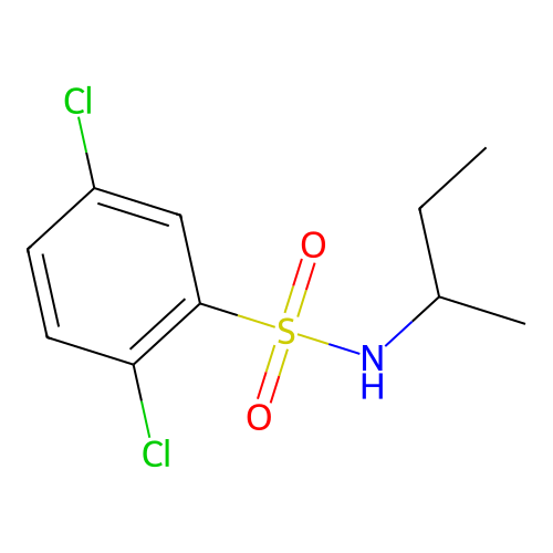 N-butan-2-yl-2,5-dichlorobenzenesulfonamide structure