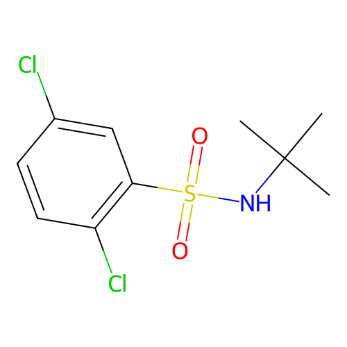 N-tert-butyl-2,5-dichlorobenzenesulfonamide structure