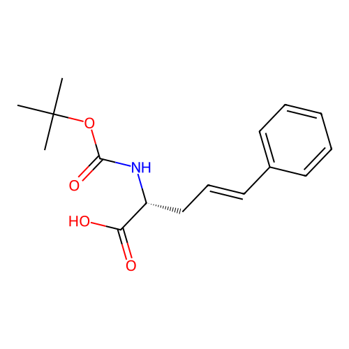 4-pentenoic acid, 2-[[(1,1-dimethylethoxy)carbonyl]amino]-5-phenyl-, (2R)- structure