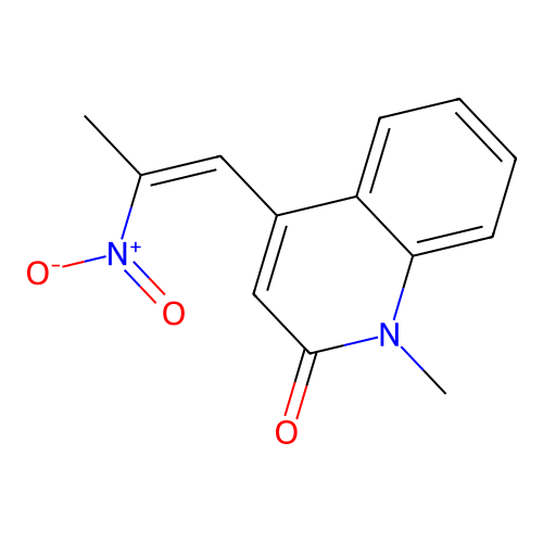 1-Methyl-4-(2-nitroprop-1-enyl)quinolin-2-one structure