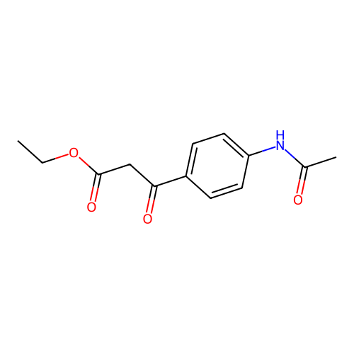 Ethyl (p-acetamidobenzoyl)acetate structure