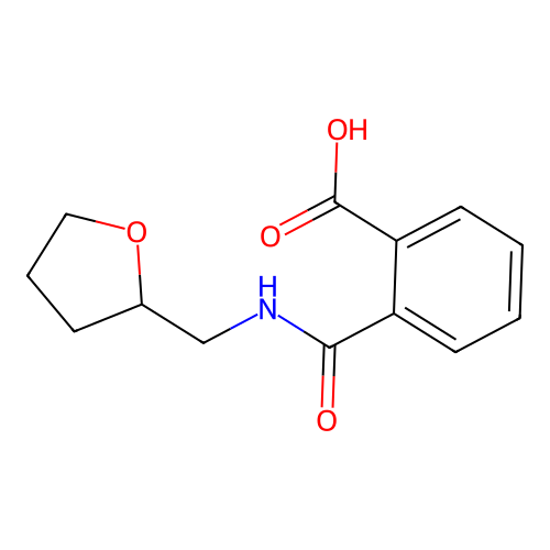 2-{[(Tetrahydro-2-furanylmethyl)amino]carbonyl}benzoic acid structure