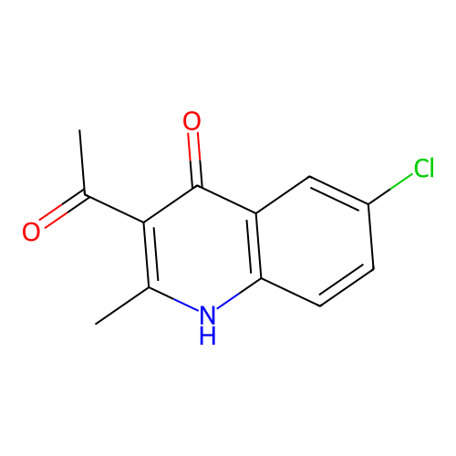 3-Acetyl-6-chloro-2-methyl-4(1H)-quinolinone structure