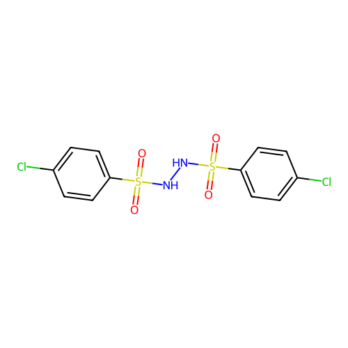 1,2-Bis(p-chlorophenyl sulfonyl) hydrazine structure