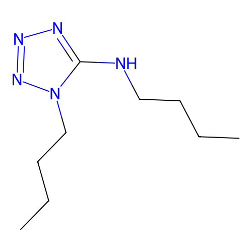 N,1-dibutyltetrazol-5-amine structure
