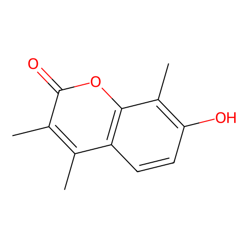 7-Hydroxy-3,4,8-trimethylcoumarin structure