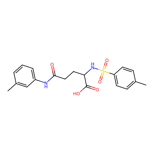 5-(3-Methylanilino)-2-[(4-methylphenyl)sulfonylamino]-5-oxopentanoic acid structure