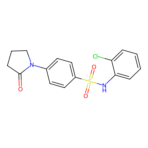 N-(2-chlorophenyl)-4-(2-oxopyrrolidin-1-yl)benzenesulfonamide structure