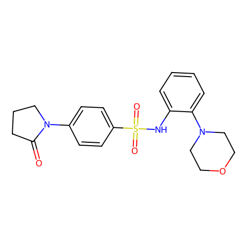 1-(4-{[(2-Morpholin-4-ylphenyl)amino]sulfonyl}phenyl)pyrrolidin-2-one structure