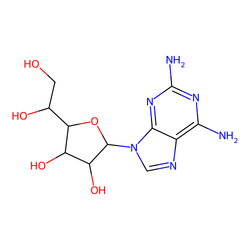 9-Hexofuranosyl-2-imino-2,9-dihydro-1H-purin-6-amine structure